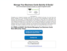 Tablet Screenshot of demo.managebusinesscards.com